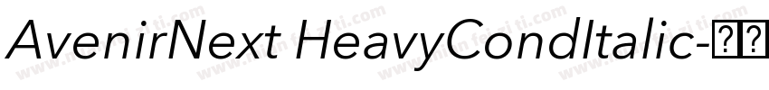 AvenirNext HeavyCondItalic字体转换